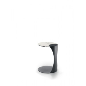 ASTI design kerámia lerakóasztal – 40 cm - fehér/szürke