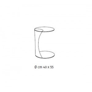 ASTI design kerámia lerakóasztal – 40 cm - fehér/szürke