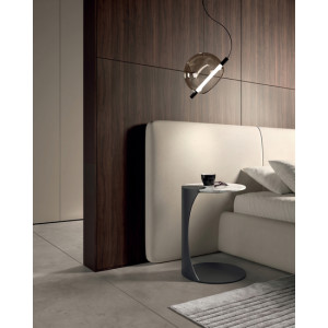 ASTI design kerámia lerakóasztal – 40 cm - fehér/szürke