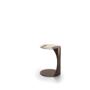 ASTI design kerámia lerakóasztal – 40 cm - fehér/bronz
