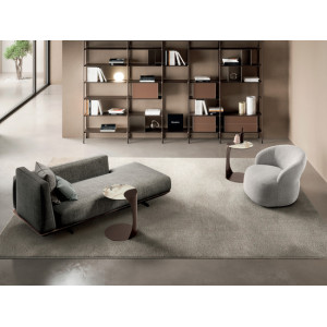 ASTI design kerámia lerakóasztal – 40 cm - fehér/bronz