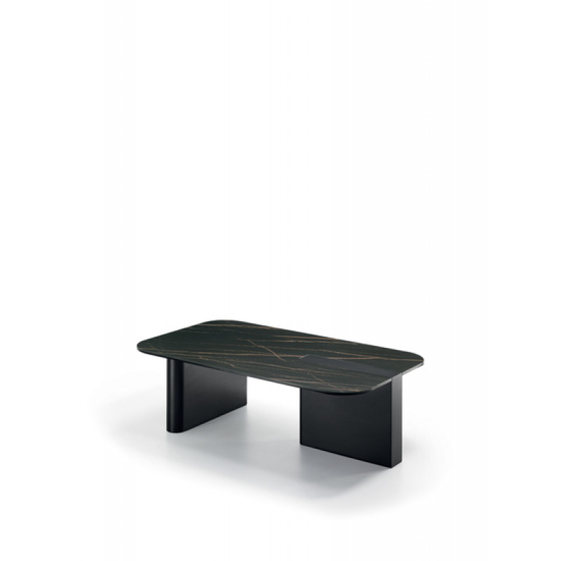 TORTONA design kerámia dohányzóasztal – 105 cm - fekete