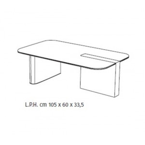 TORTONA design kerámia dohányzóasztal – 105 cm - fekete