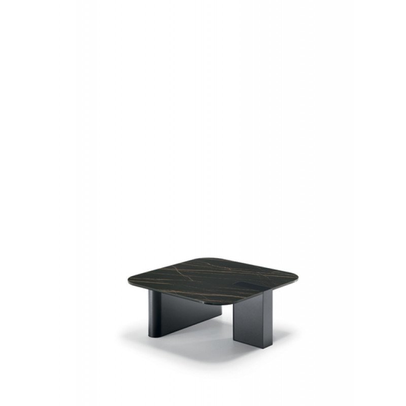 TORTONA design kerámia dohányzóasztal – 70 cm - fekete