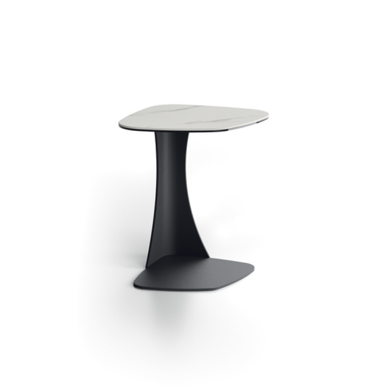 LONATO design kerámia lerakóasztal – 45 cm - fehér/szürke