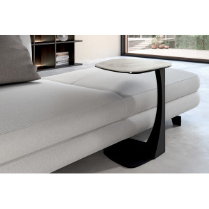 LONATO design kerámia lerakóasztal – 45 cm - fehér/szürke Stones