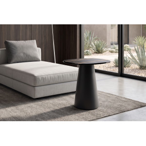 TRENTO design kerámia lerakóasztal – fekete Stones