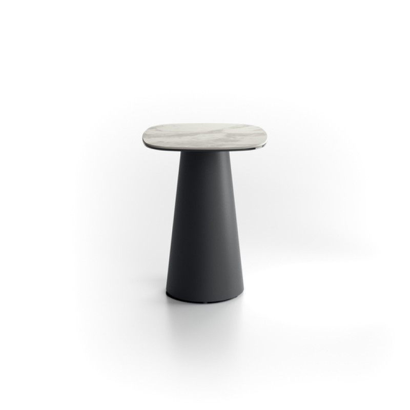TRENTO design kerámia lerakóasztal – 40 cm - fehér/szürke