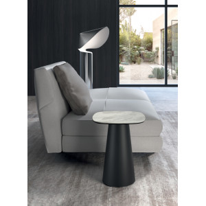 TRENTO design kerámia lerakóasztal – 40 cm - fehér/szürke