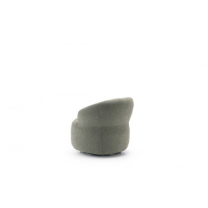 SIRMIONE design bouclé forgófotel – zöld