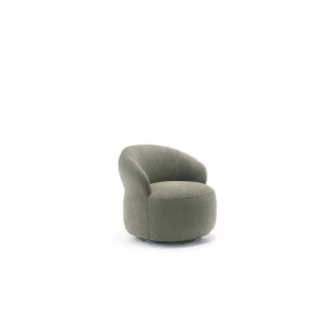 SIRMIONE design bouclé forgófotel – zöld