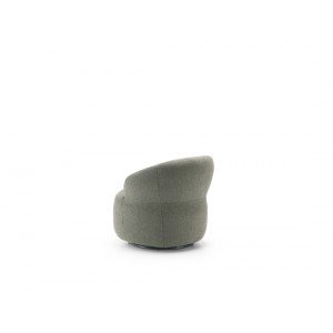 SIRMIONE design bouclé forgófotel – zöld
