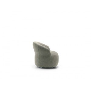 SIRMIONE design bouclé forgófotel – zöld