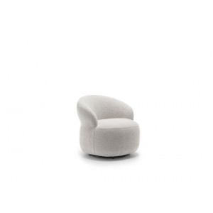 SIRMIONE design bouclé forgófotel – szürke