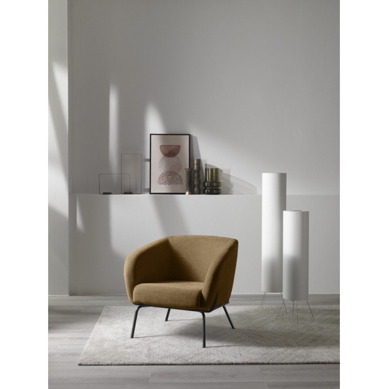 SARZANA design bársony fotel – barna