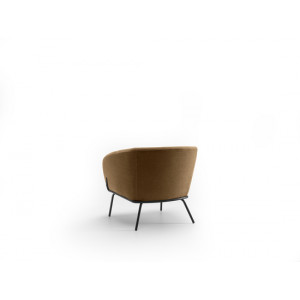 SARZANA design bársony fotel – barna