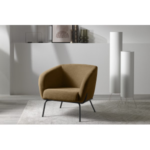 SARZANA design bársony fotel – barna Stones