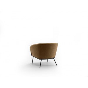 SARZANA design bársony fotel – barna