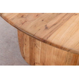 SCULPTURA ovális tömör akácfa étkezőasztal - 240cm - natúr