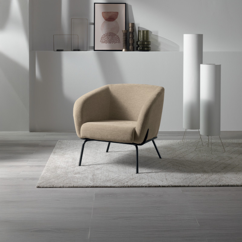 SARZANA design bársony fotel – beige
