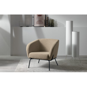 SARZANA design bársony fotel – beige Stones