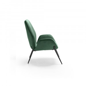 VELLUTO design bársony fotel – sötétzöld