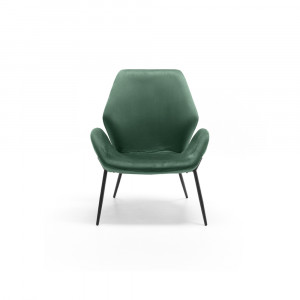 VELLUTO design bársony fotel – sötétzöld