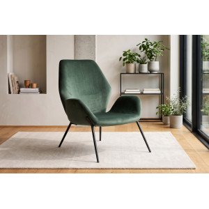 VELLUTO design bársony fotel – sötétzöld Stones
