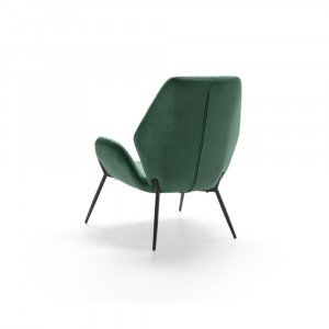 VELLUTO design bársony fotel – sötétzöld