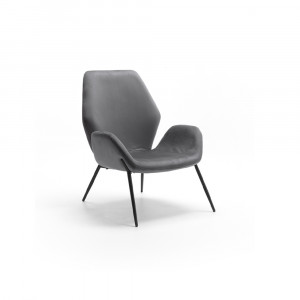 VELLUTO design bársony fotel – szürke