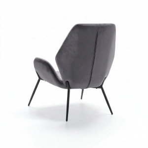 VELLUTO design bársony fotel – szürke