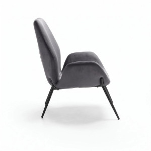 VELLUTO design bársony fotel – szürke