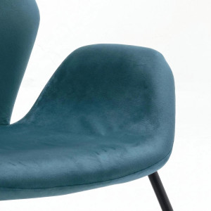 VELLUTO design bársony fotel – kék