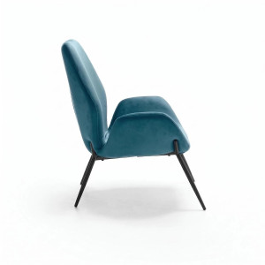 VELLUTO design bársony fotel – kék