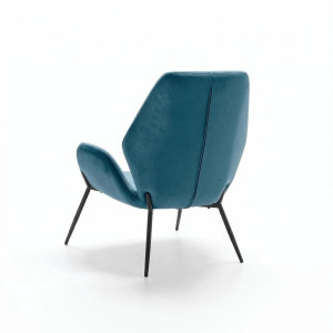 VELLUTO design bársony fotel – kék
