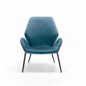 VELLUTO design bársony fotel – kék