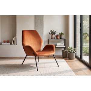 VELLUTO design bársony fotel – karamell Stones