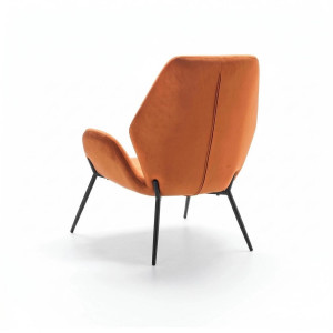 VELLUTO design bársony fotel – karamell