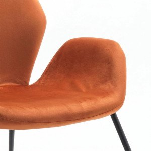VELLUTO design bársony fotel – karamell