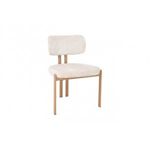 BELLANO modern étkezőszék – krém beige / tölgy