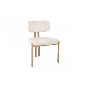 BELLANO modern étkezőszék – krém beige / tölgy