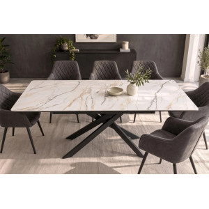 ALPINE bővíthető kerámia étkezőasztal - calacatta oro márvány -160-200cm Bővíthető étkezőasztal