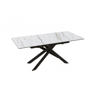 ALPINE bővíthető kerámia étkezőasztal - calacatta oro márvány -160-200cm