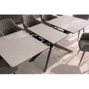 ALPINE bővíthető kerámia étkezőasztal - beton - 160-200cm
