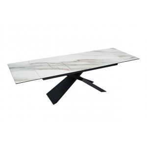 EUPHORIA bővíthető kerámia étkezőasztal - carrara oro márvány - 180-260cm