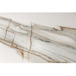 EUPHORIA bővíthető kerámia étkezőasztal - carrara oro márvány - 180-260cm