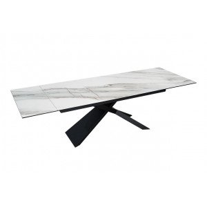 EUPHORIA bővíthető kerámia étkezőasztal - carrara oro márvány - 180-260cm