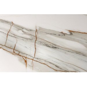 EUPHORIA bővíthető kerámia étkezőasztal - carrara oro márvány - 180-260cm