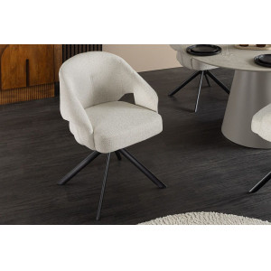 BELLAGIO modern forgatható étkezőszék- beige/fekete