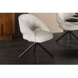 BELLAGIO modern forgatható étkezőszék- beige/fekete